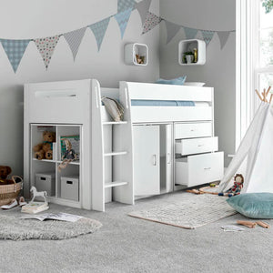 Lacy - Kids Storage Mid Sleeper Bed - Bickfords