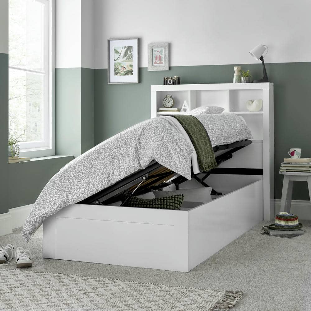 Oscar - White Wooden Ottoman Storage Bed - Bickfords