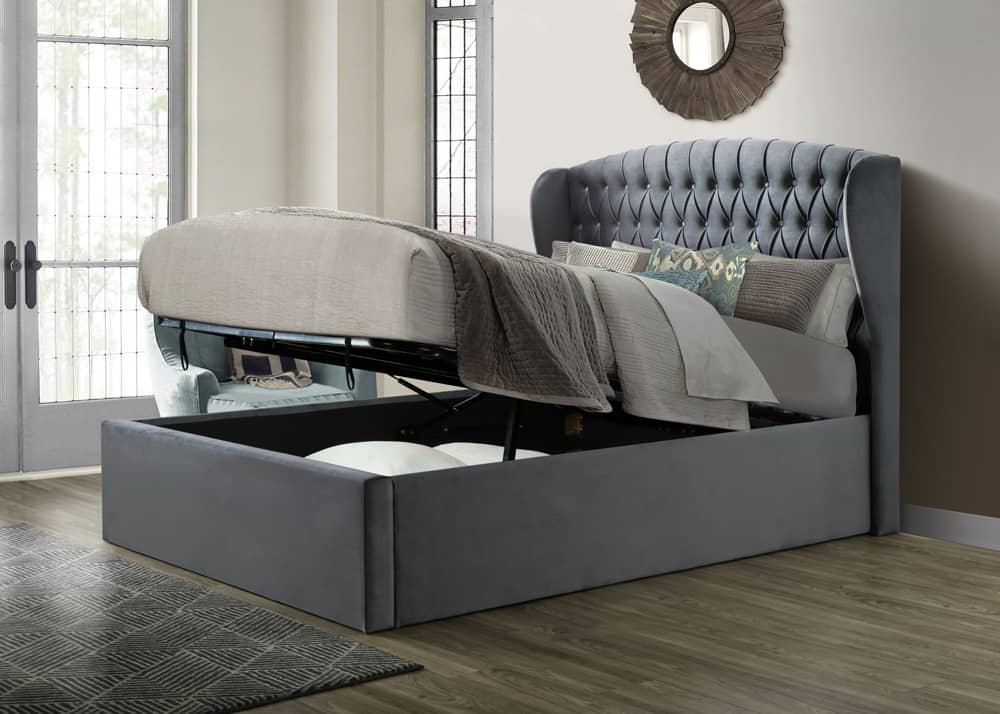 Warwick - Upholstered Velvet Ottoman Bed Frame - Bickfords