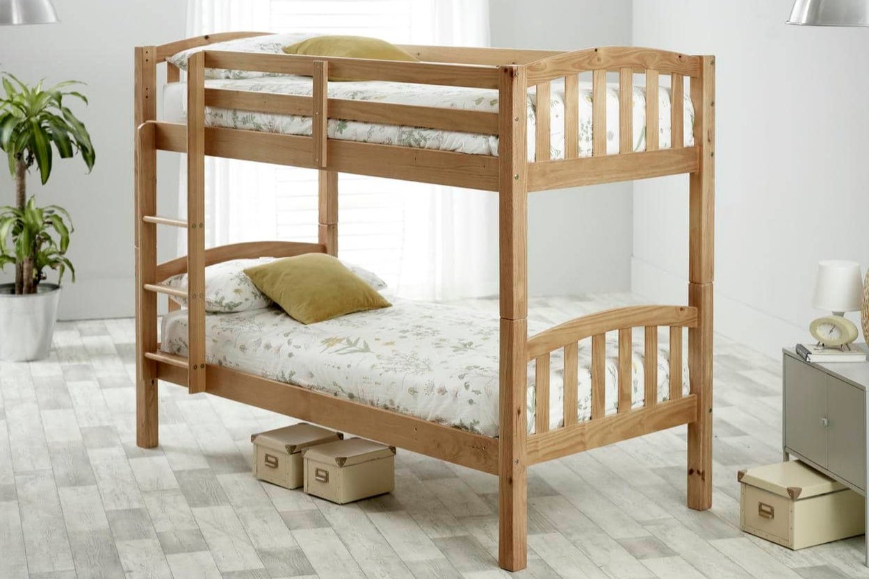 Mya - Wooden Pine Single Bunk Bed Frame - Bickfords