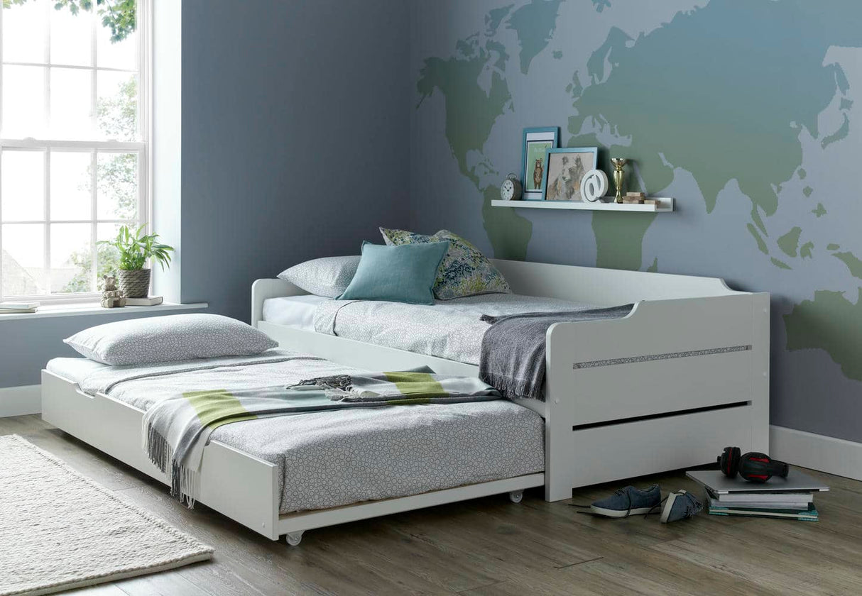 Copella - White Guest Bed frame With Trundle - Bickfords