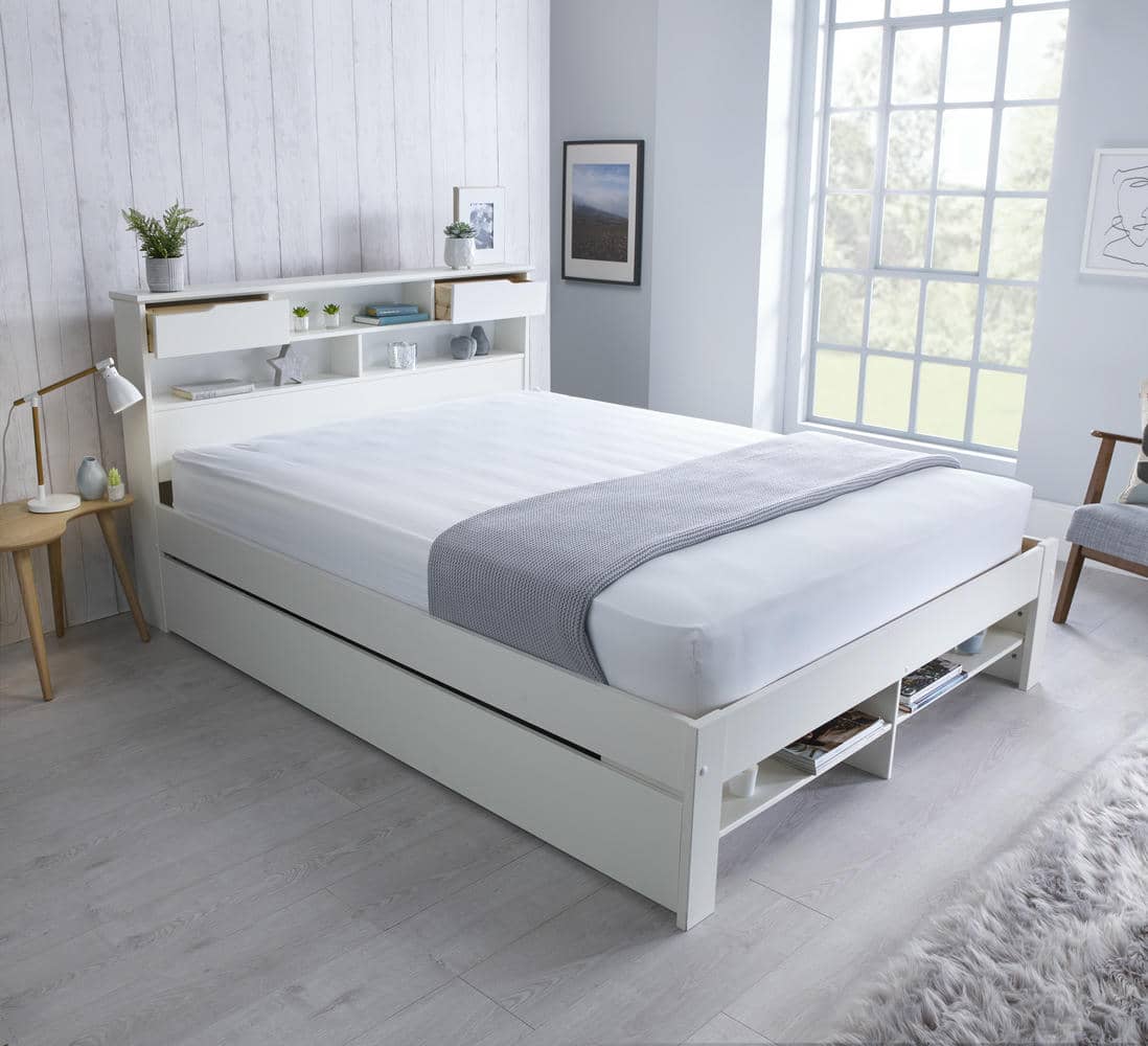 Fabio - Wooden Bookcase Storage Bed - Bickfords