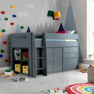 Lacy - Kids Storage Mid Sleeper Bed - Bickfords