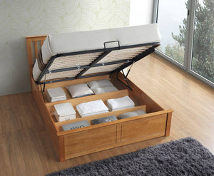 Malmo - Classic Wooden Ottoman Storage Bed - Bickfords