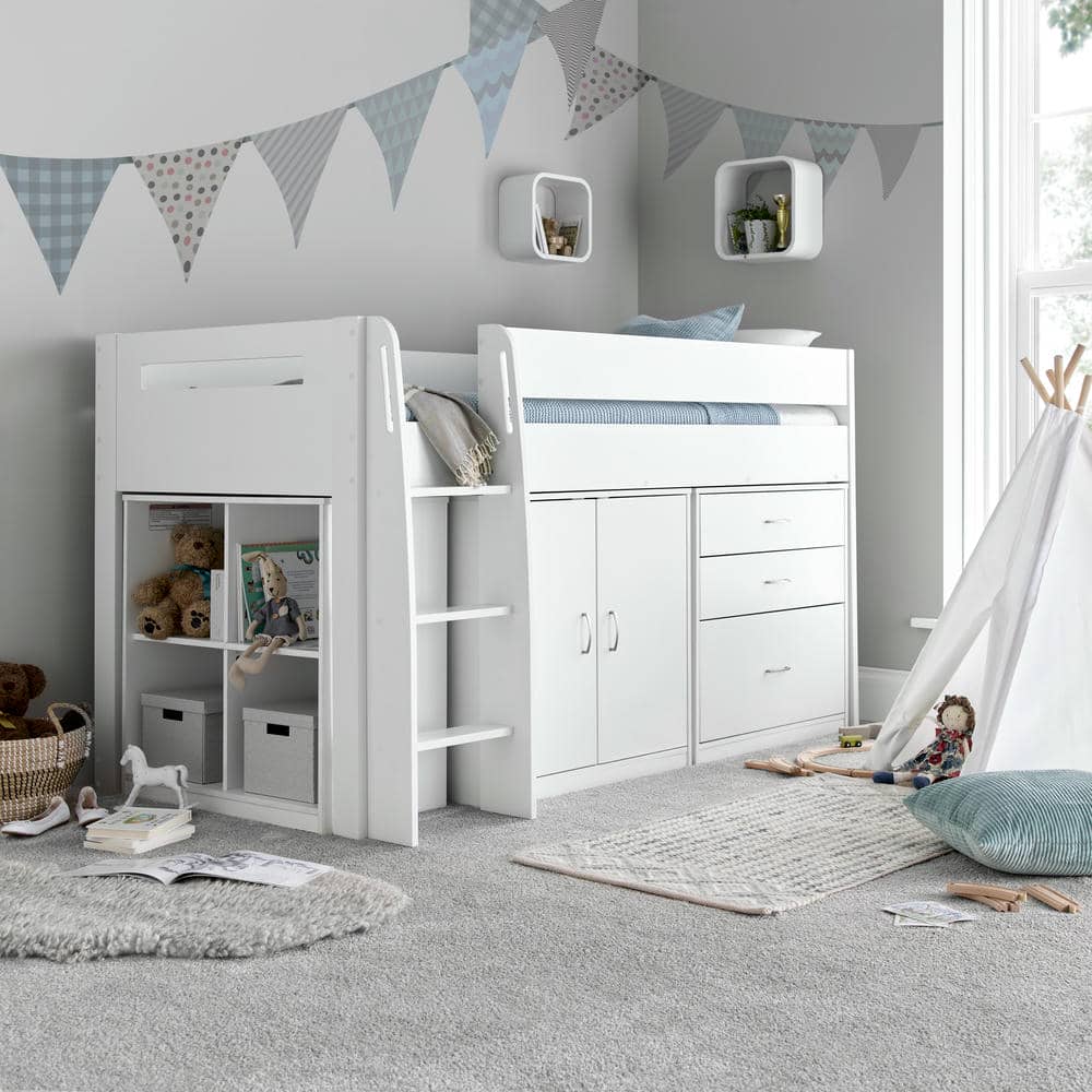 Lacy - Kids Storage Mid Sleeper Bed - Bickfords