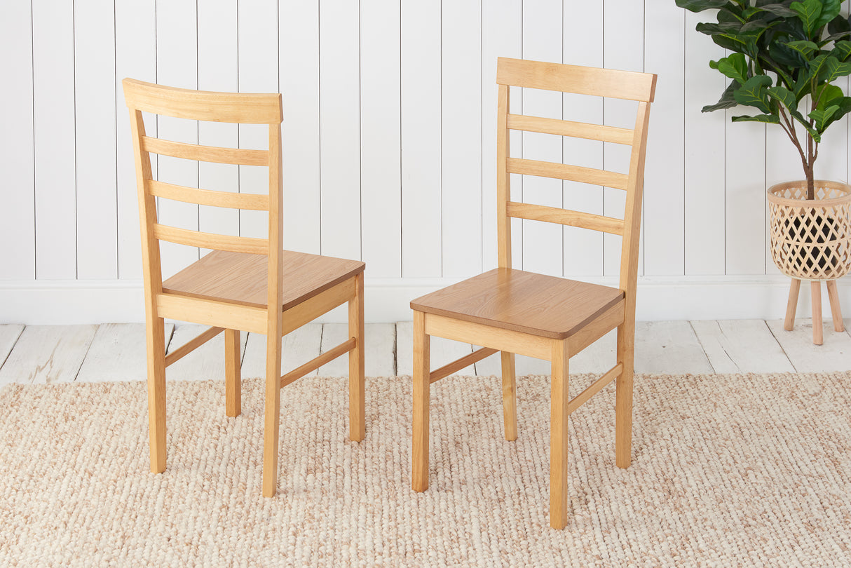 Pair of Upton Ladder Back Chairs - Bickfords