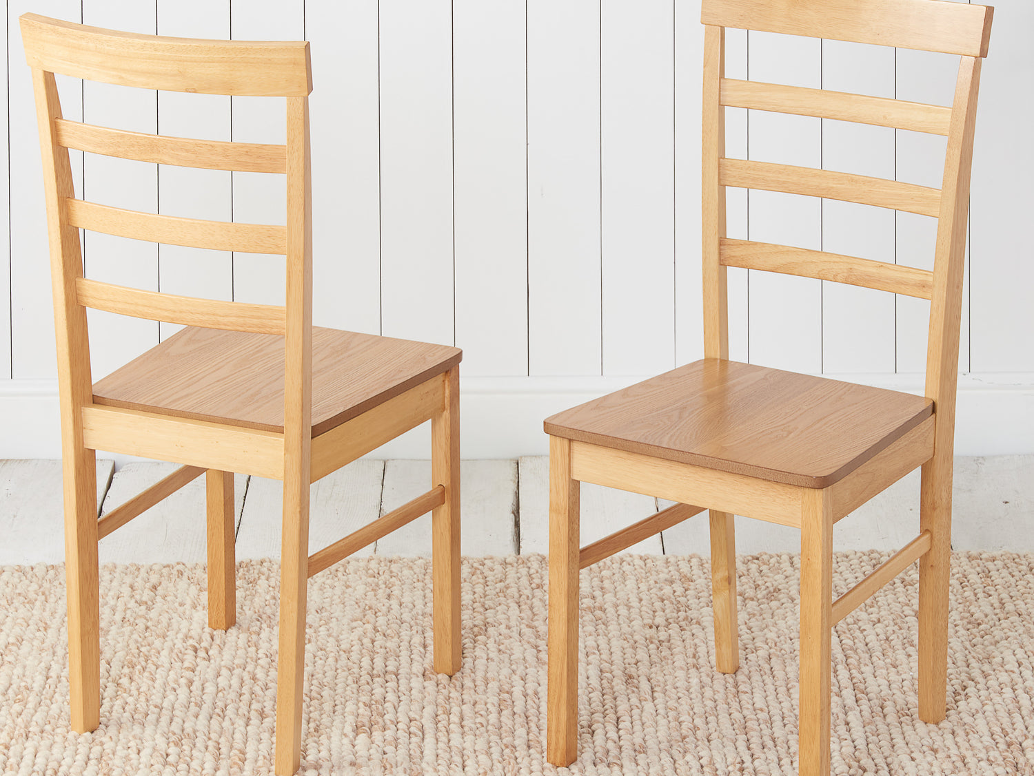 Pair of Upton Ladder Back Chairs - Bickfords