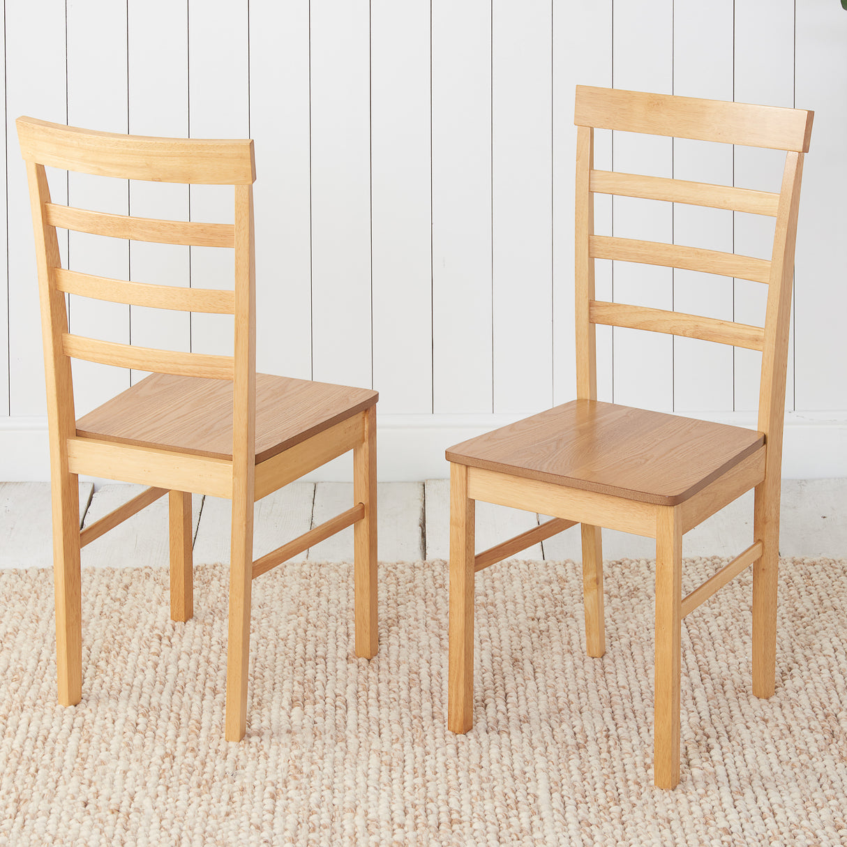 Pair of Upton Ladder Back Chairs - Bickfords