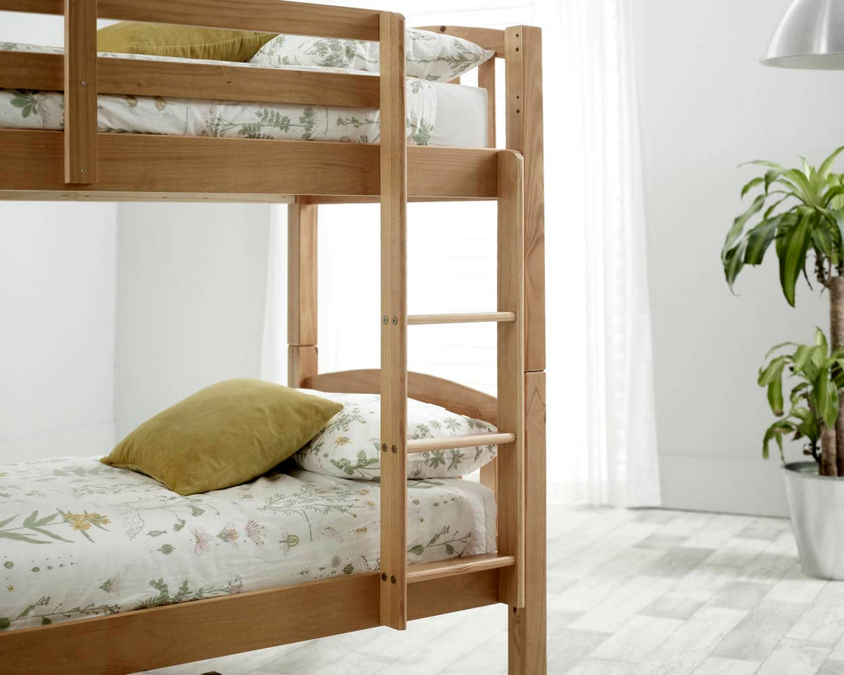 Mya - Wooden Pine Single Bunk Bed Frame - Bickfords