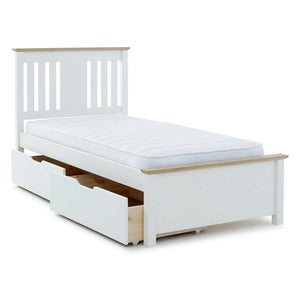 Chester - White Wooden Storage Bed Frame - Bickfords