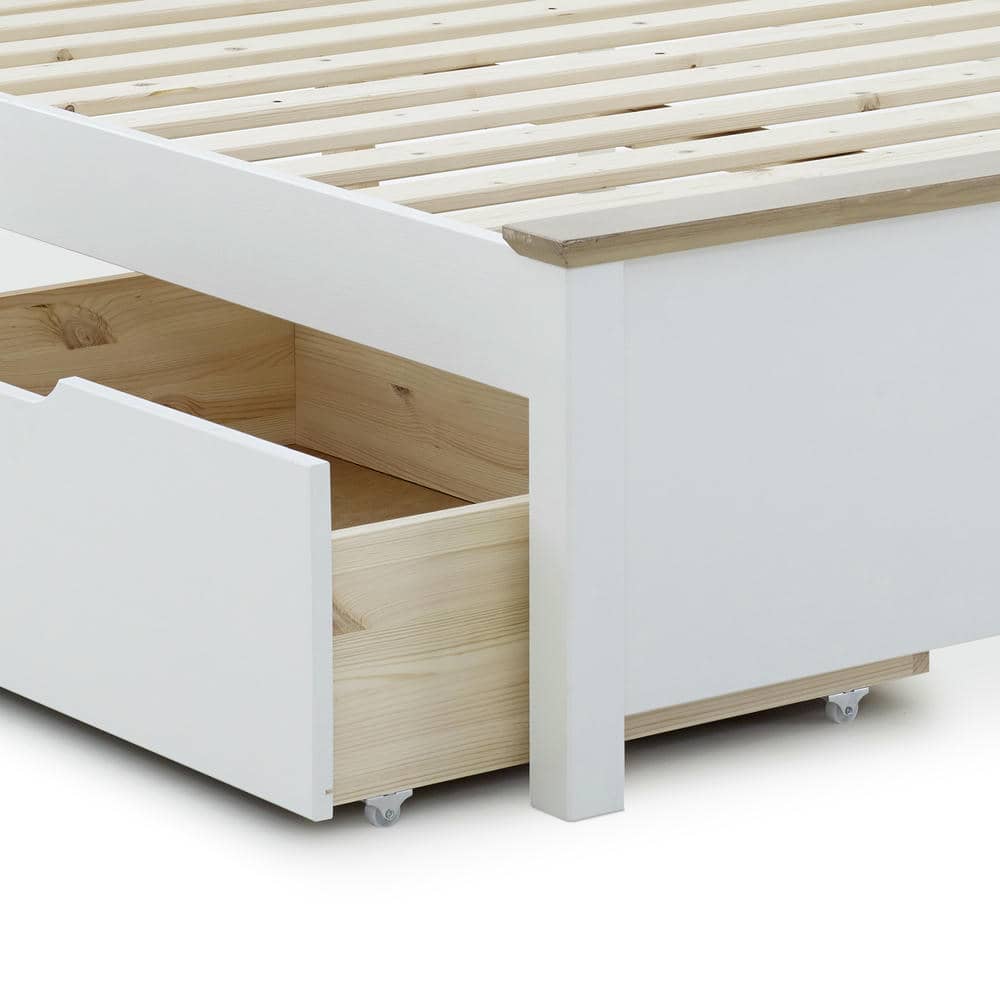 Chester - White Wooden Storage Bed Frame - Bickfords