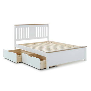 Chester - White Wooden Storage Bed Frame - Bickfords