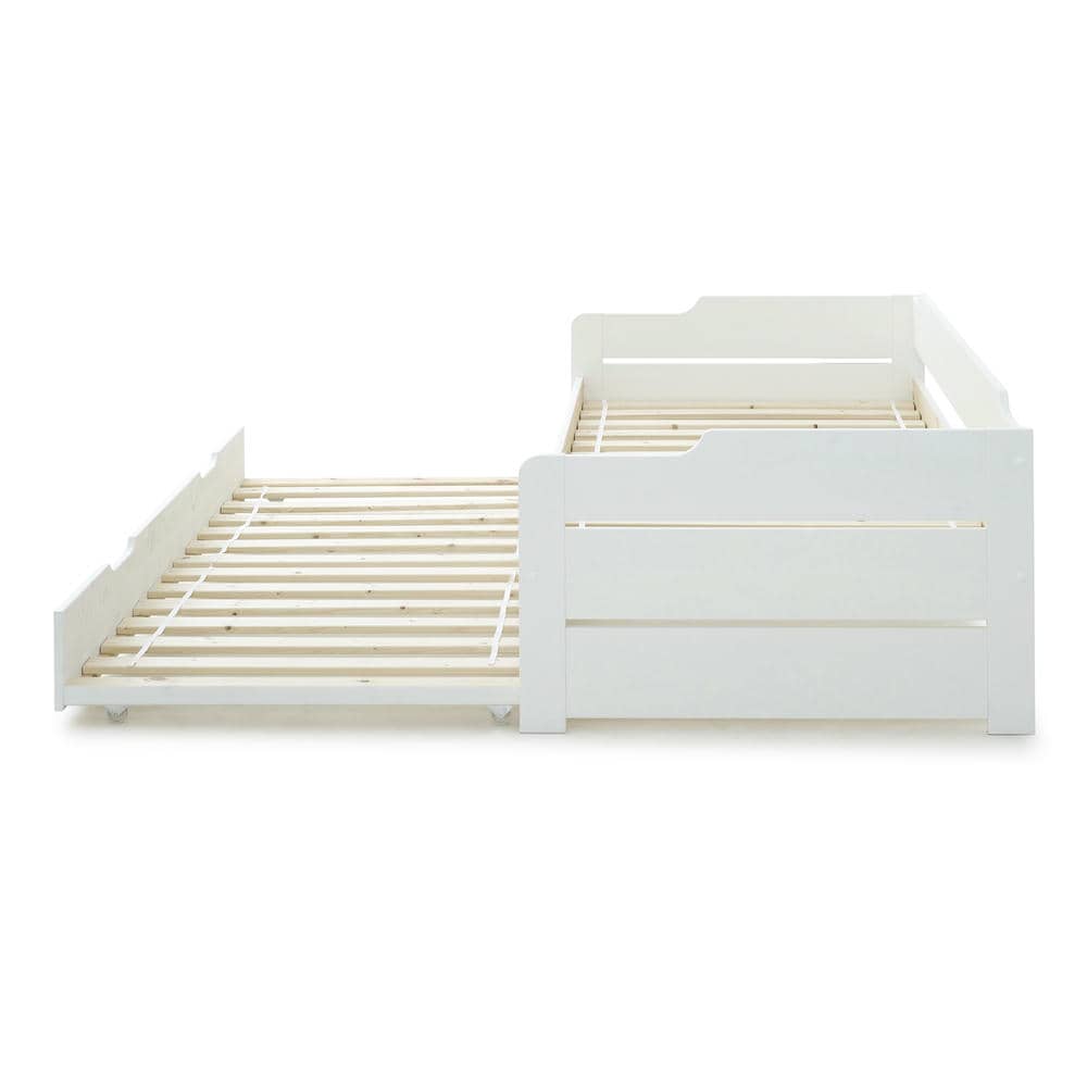 Copella - White Guest Bed frame With Trundle - Bickfords