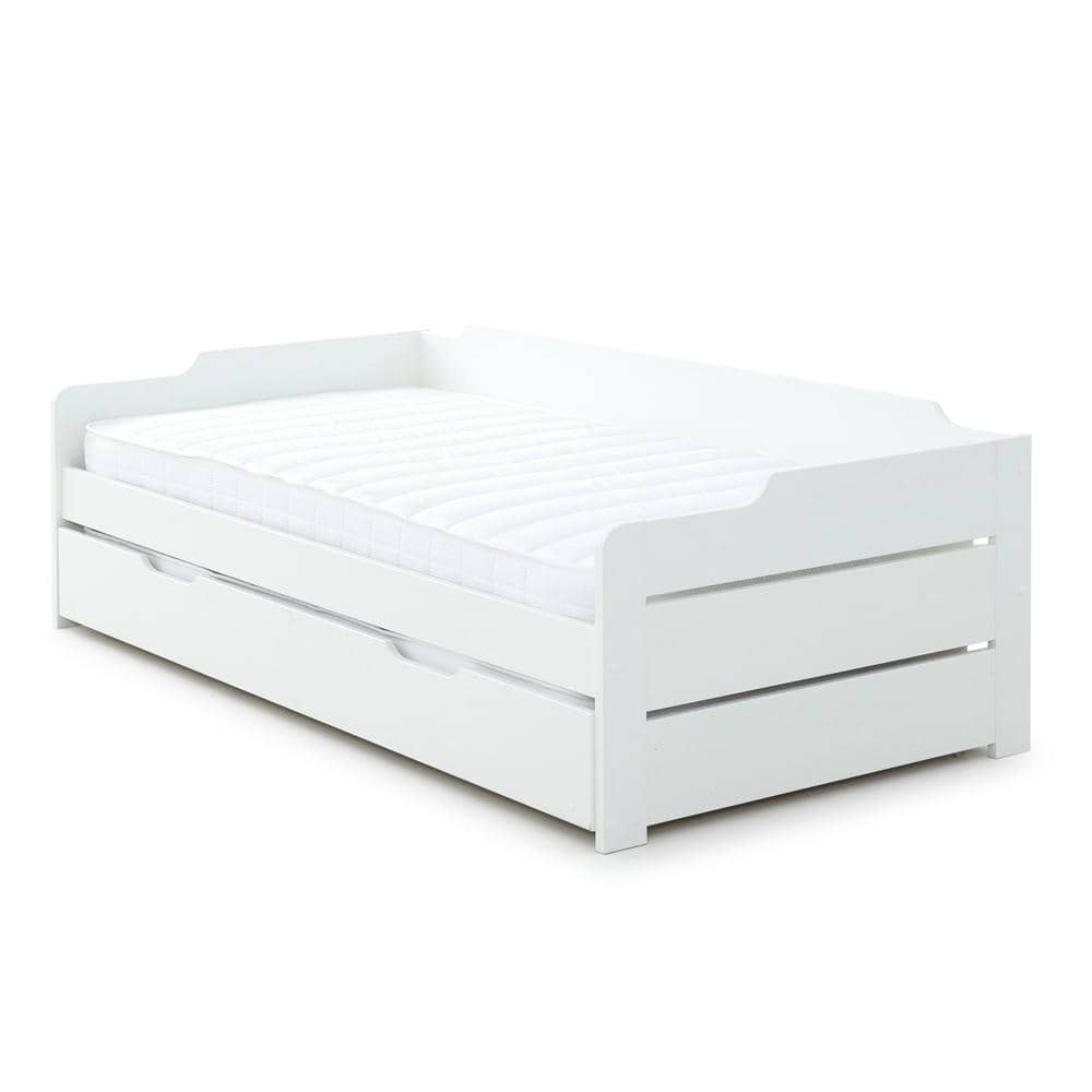 Copella - White Guest Bed frame With Trundle - Bickfords