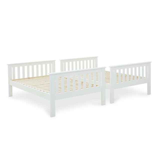 Oslo - White Quadruple Bunk Bed Frame - Bickfords