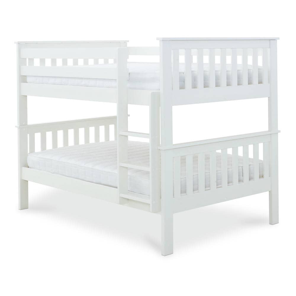 Oslo - White Quadruple Bunk Bed Frame - Bickfords