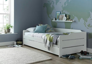 Copella - White Guest Bed frame With Trundle - Bickfords