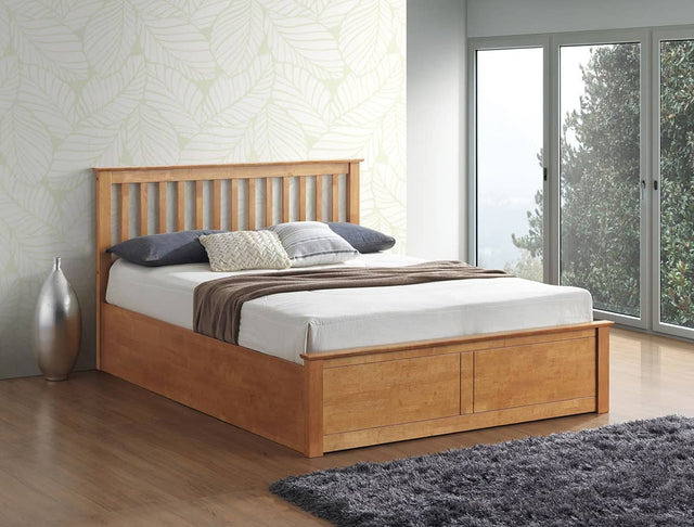 Malmo - Classic Wooden Ottoman Storage Bed - Bickfords