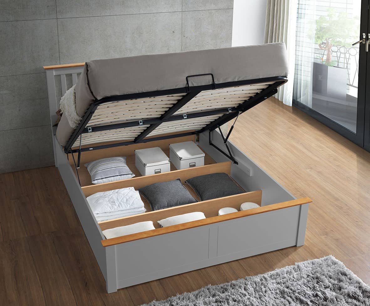 Malmo - Classic Wooden Ottoman Storage Bed - Bickfords