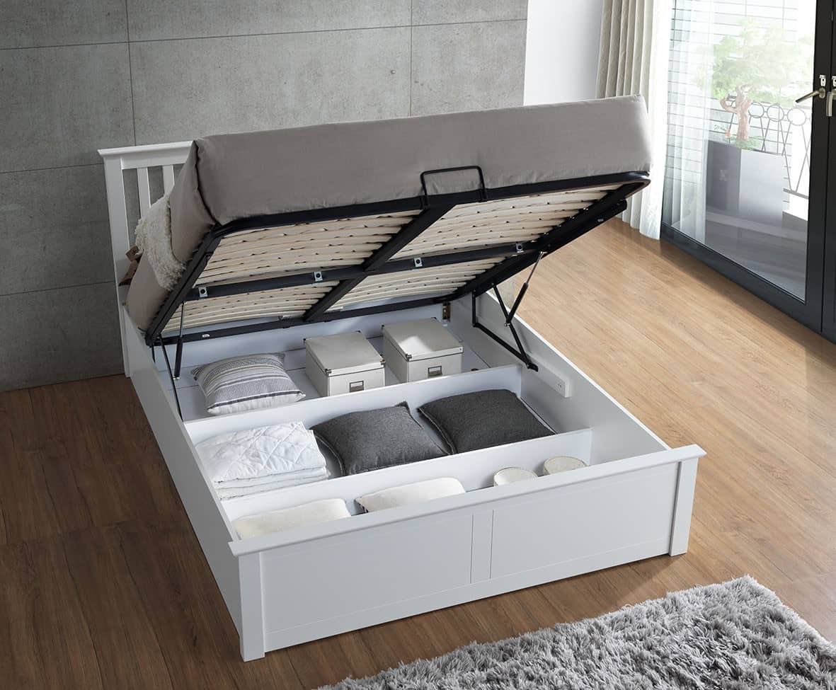 Malmo - Classic Wooden Ottoman Storage Bed - Bickfords