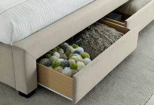 Newton - Upholstered Velvet 4 Drawer Storage Bed - Bickfords