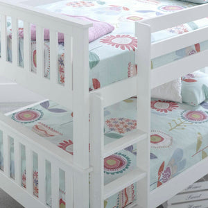 Oslo - White Quadruple Bunk Bed Frame - Bickfords