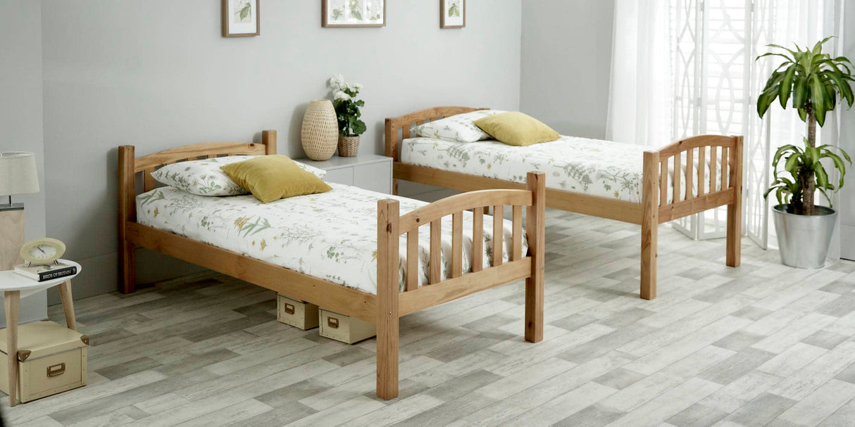 Mya - Wooden Pine Single Bunk Bed Frame - Bickfords