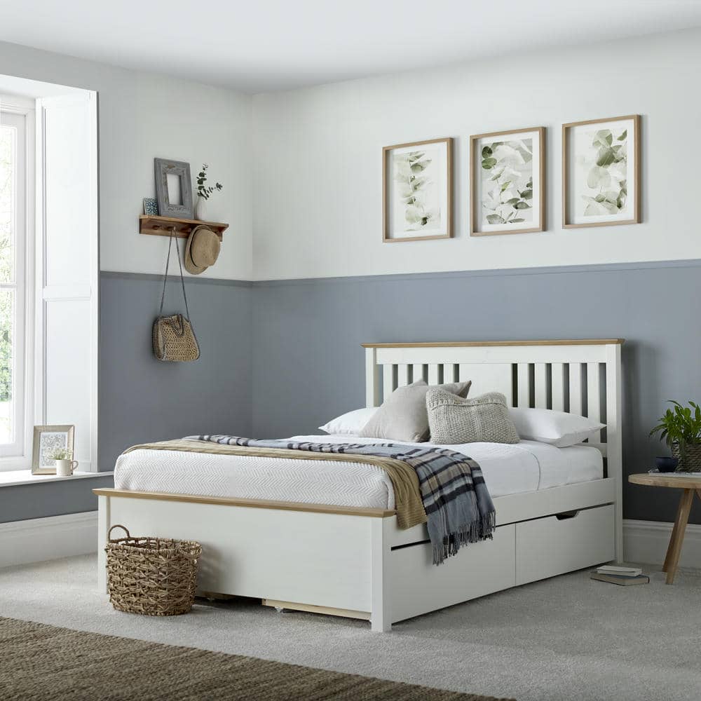 Chester - White Wooden Storage Bed Frame - Bickfords