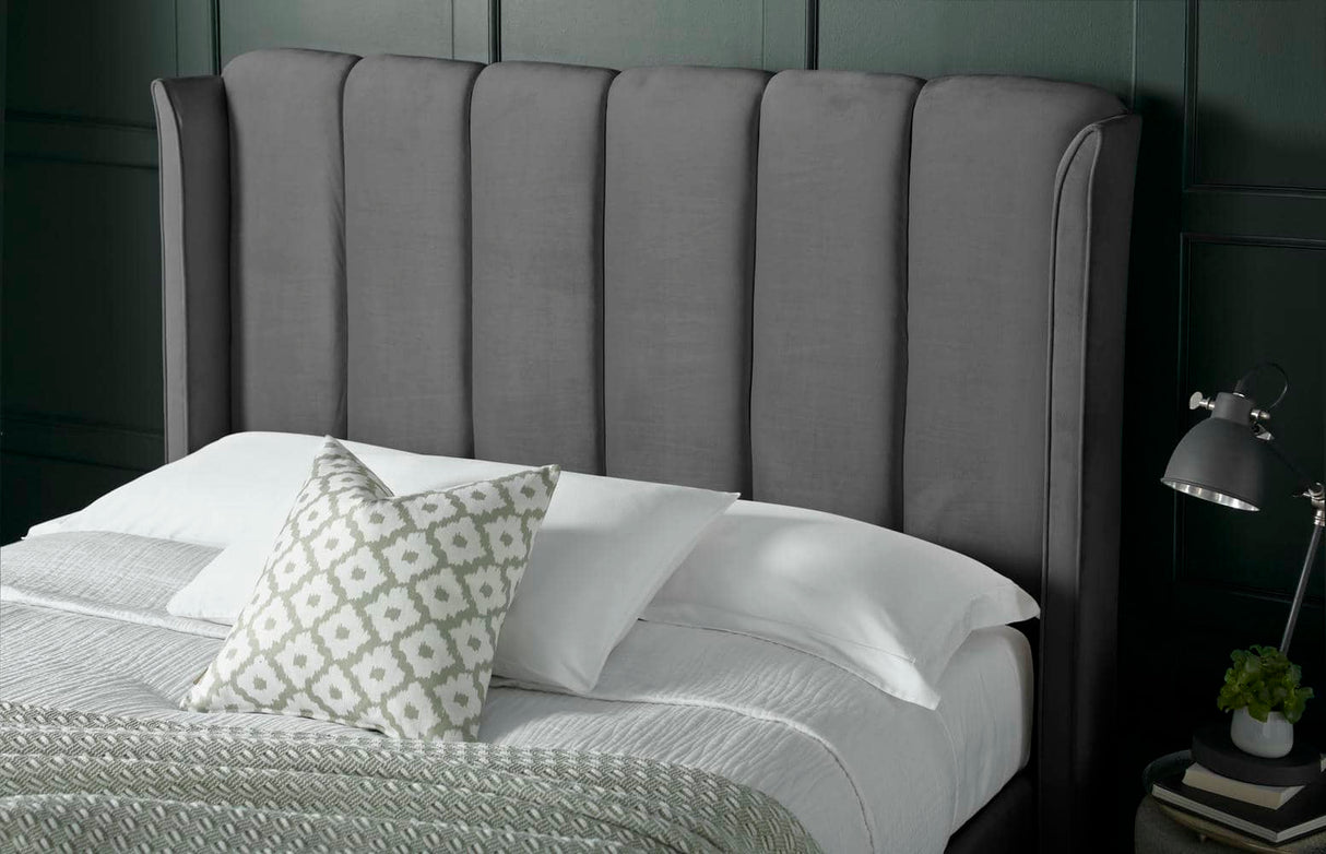 Aurora -  Upholstered Velvet Ottoman Bed - Bickfords