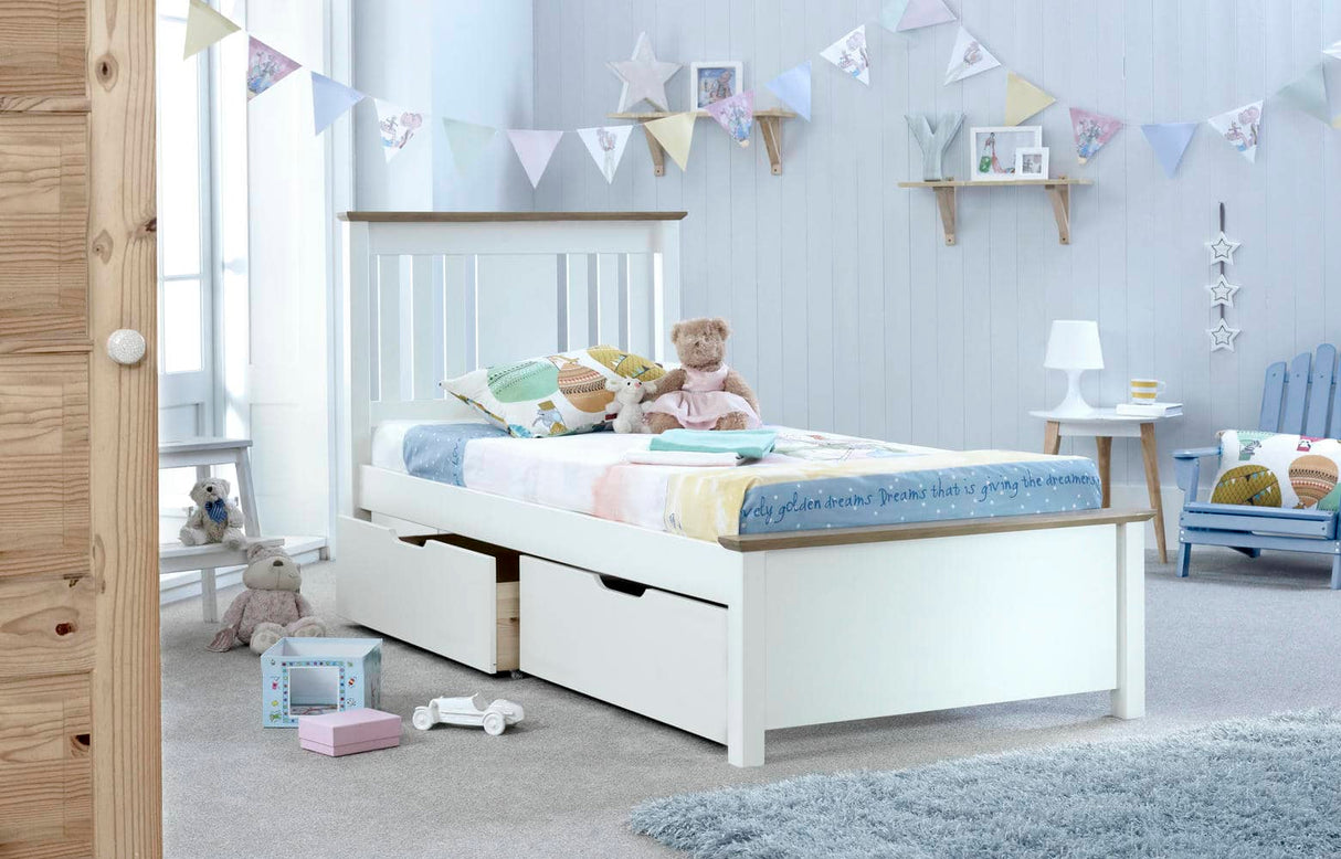 Chester - White Wooden Storage Bed Frame - Bickfords