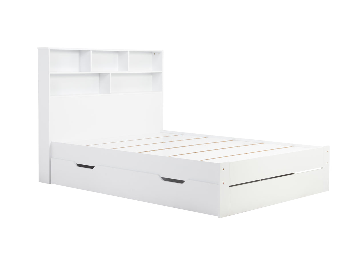 Alfie - White Wooden Storage Bed Frame - Bickfords