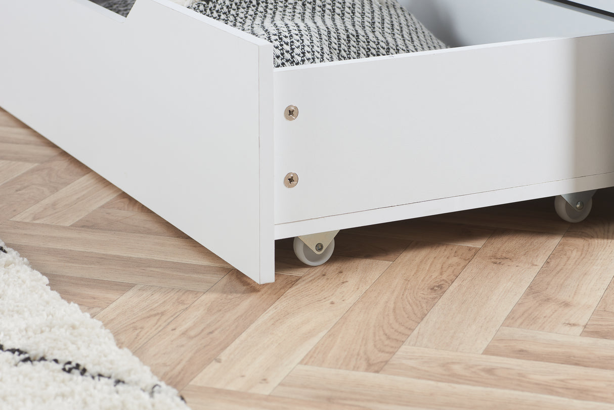 Alfie - White Wooden Storage Bed Frame - Bickfords