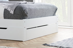 Alfie - White Wooden Storage Bed Frame - Bickfords