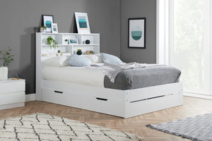 Alfie - White Wooden Storage Bed Frame - Bickfords