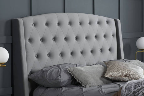 Balmoral -  Upholstered Grey Fabric Bed - Bickfords