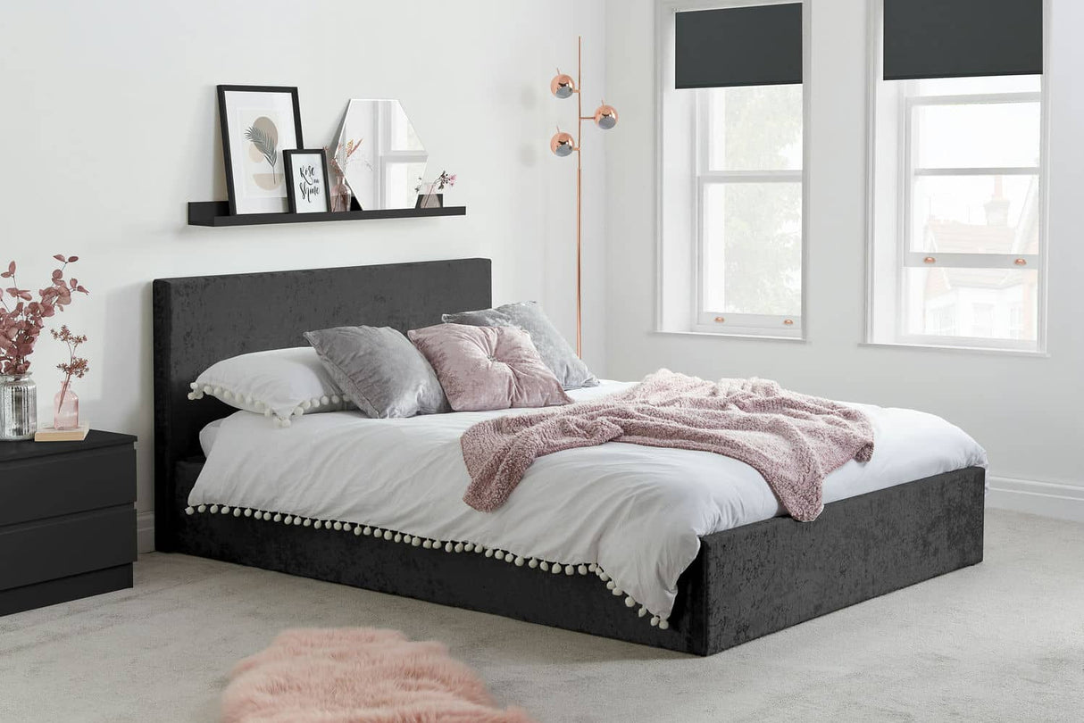 Berlin - Crushed Velvet Ottoman Bed - Bickfords