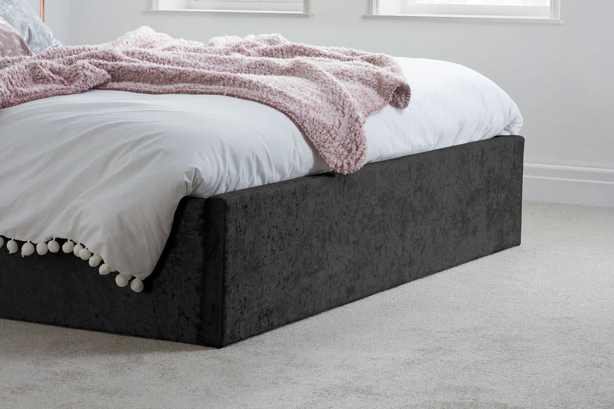 Berlin - Crushed Velvet Ottoman Bed - Bickfords