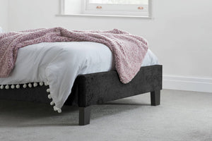 Berlin - Crushed Velvet / Fabric Bed Frame - Bickfords