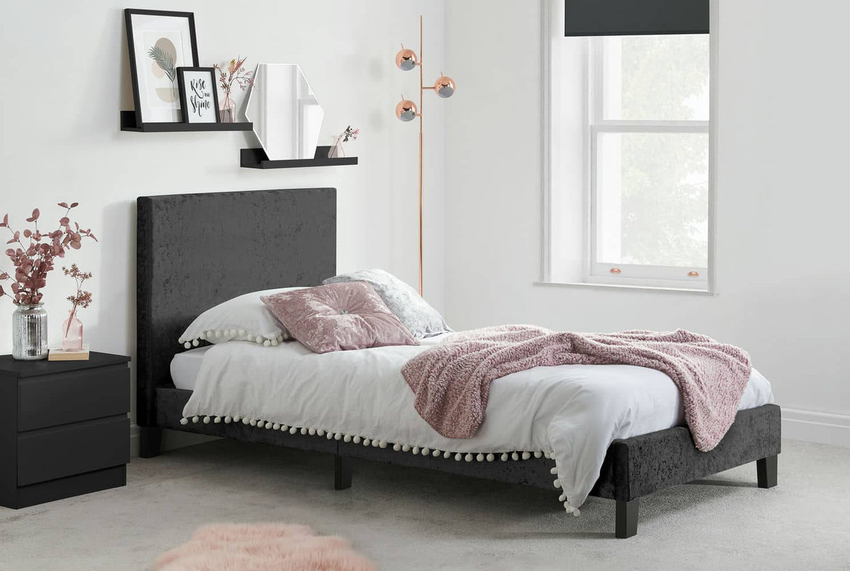 Berlin - Crushed Velvet / Fabric Bed Frame - Bickfords