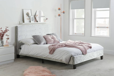 Berlin - Crushed Velvet / Fabric Bed Frame - Bickfords