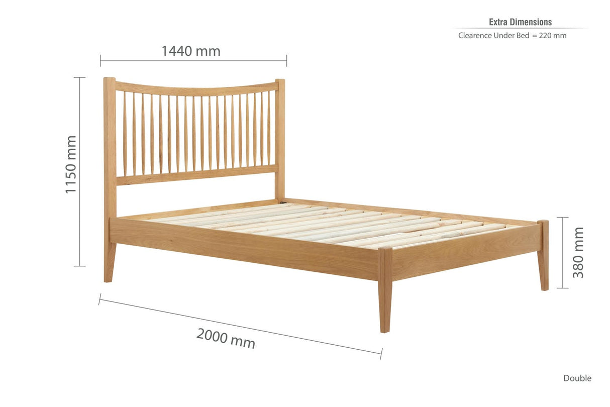 Berwick - Solid Oak Wooden Bed Frame - Bickfords