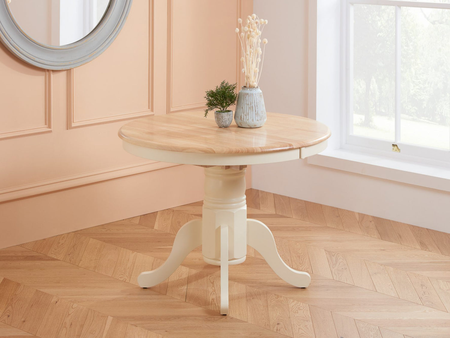 Chatsworth Round Extending Dining Table With 6 Chairs - Bickfords