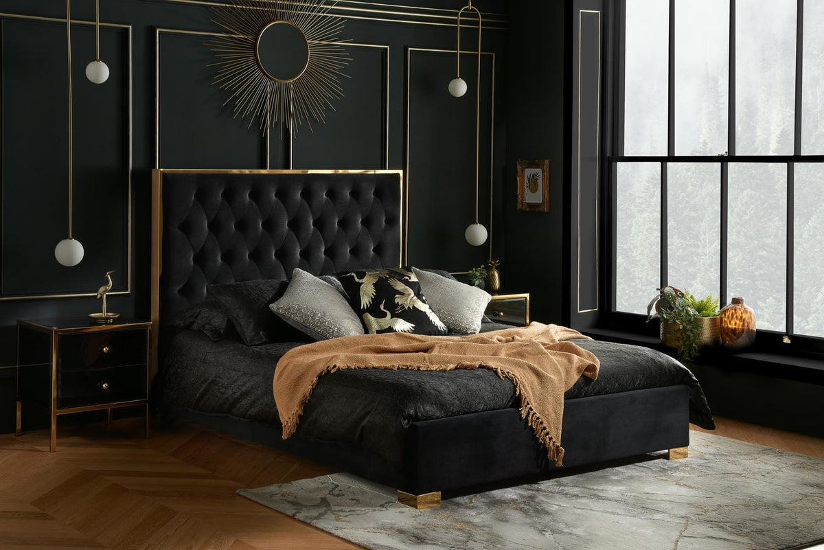 Chelsea - Luxurious Buttoned Velvet - Fabric Bed - Bickfords