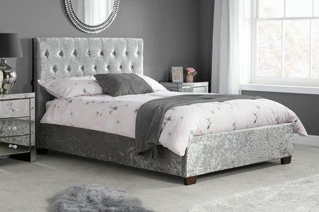 Cologne - Button Crushed Velvet Bed - Bickfords