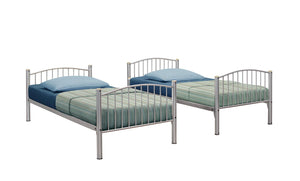 Corfu - Silver Finish Metal Bunk Bed Frame - Bickfords