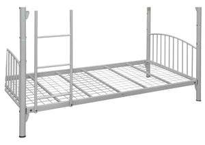 Corfu - Silver Finish Metal Bunk Bed Frame - Bickfords