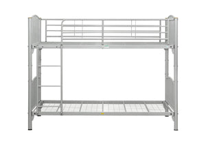 Corfu - Silver Finish Metal Bunk Bed Frame - Bickfords