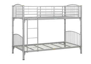 Corfu - Silver Finish Metal Bunk Bed Frame - Bickfords