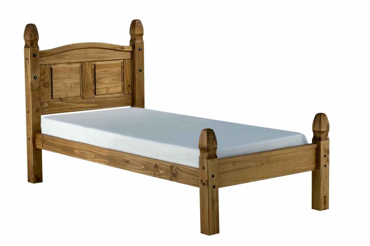 Corona - Low Foot End - Waxed Solid Pine Wooden Bed - Bickfords