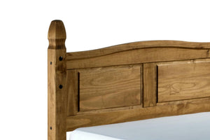 Corona - Low Foot End - Waxed Solid Pine Wooden Bed - Bickfords